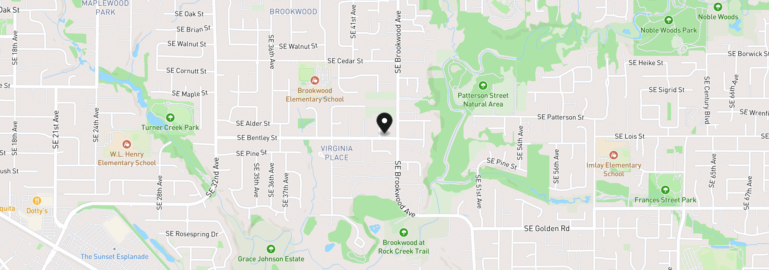 Map showing the location of 896 SE 43rd Ave, Hillsboro, OR 97123