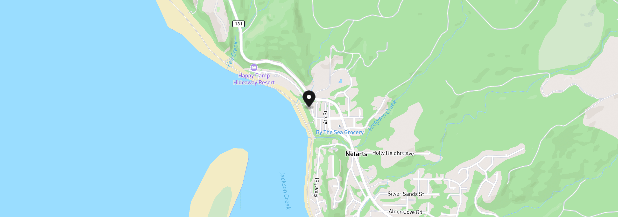 Map showing the location of 1070 1st St W, Netarts, OR 97143