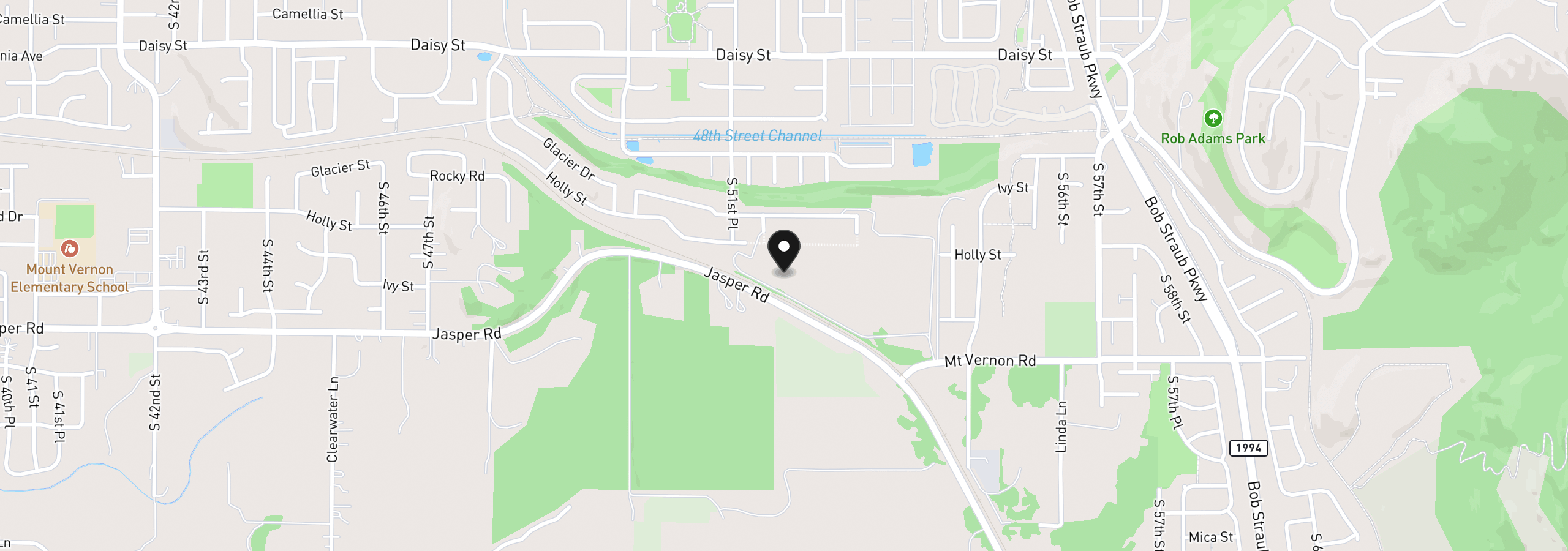 Map showing the location of 5229 Red Oak Dr, Springfield, OR 97478