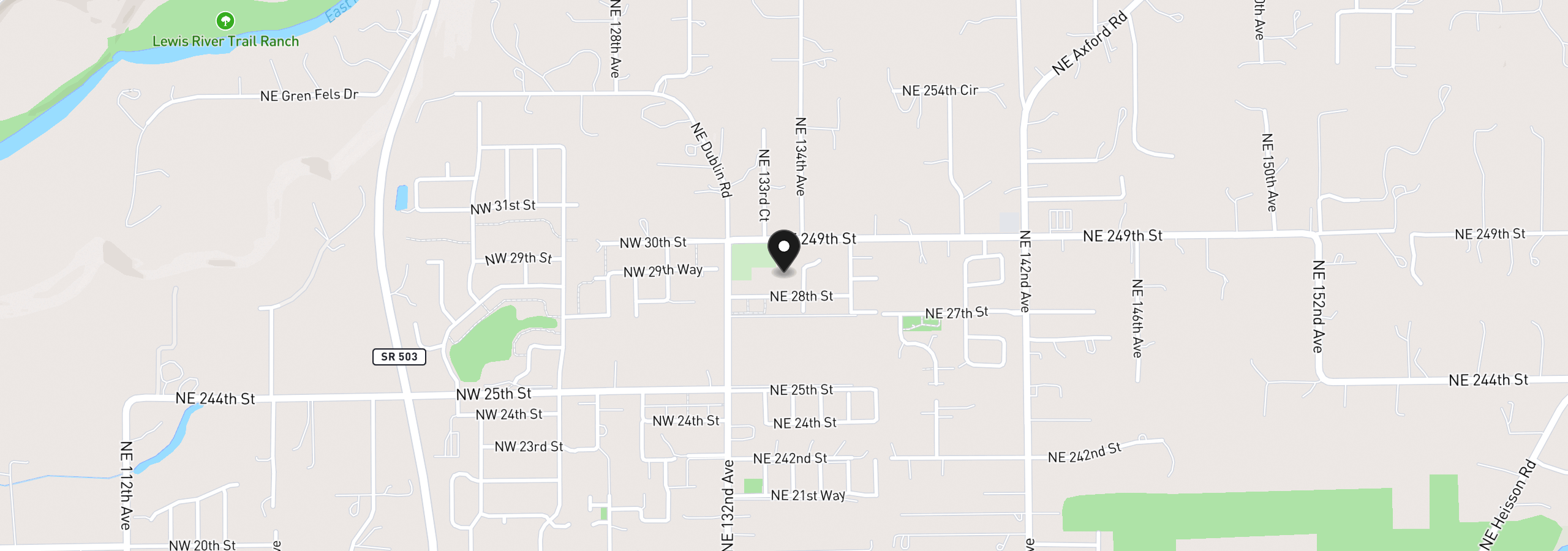 Map showing the location of 2906 NE 3rd Cir, Battle Ground, Wa 98604