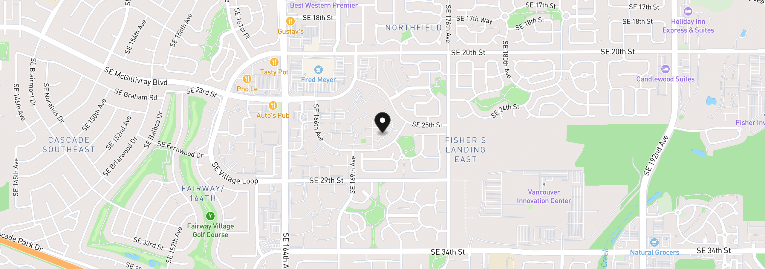 Map showing the location of 17200 SE 26th Dr H32, Vancouver, Wa 98683