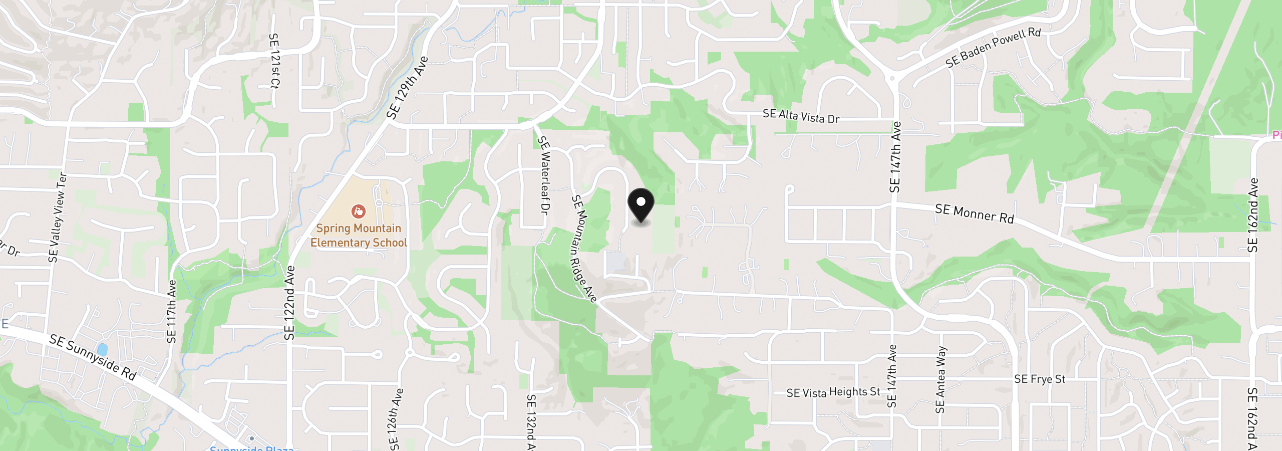Map showing the location of 13876 SE Mountain Crest Dr, Happy Valley, OR 97086