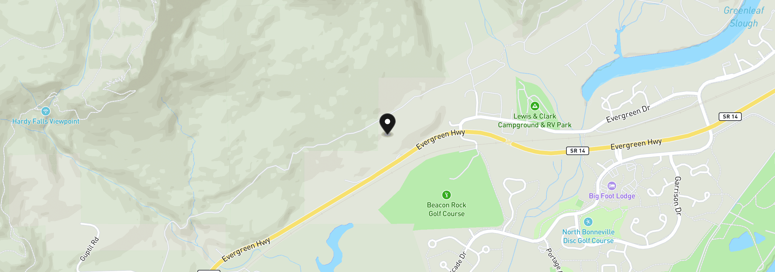Map showing the location of 0 Warren Rd 4, North Bonneville, Wa 98639
