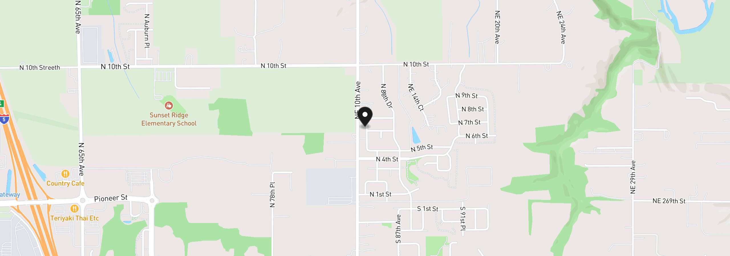 Map showing the location of 609 N Russet Pl 184, Ridgefield, Wa 98642