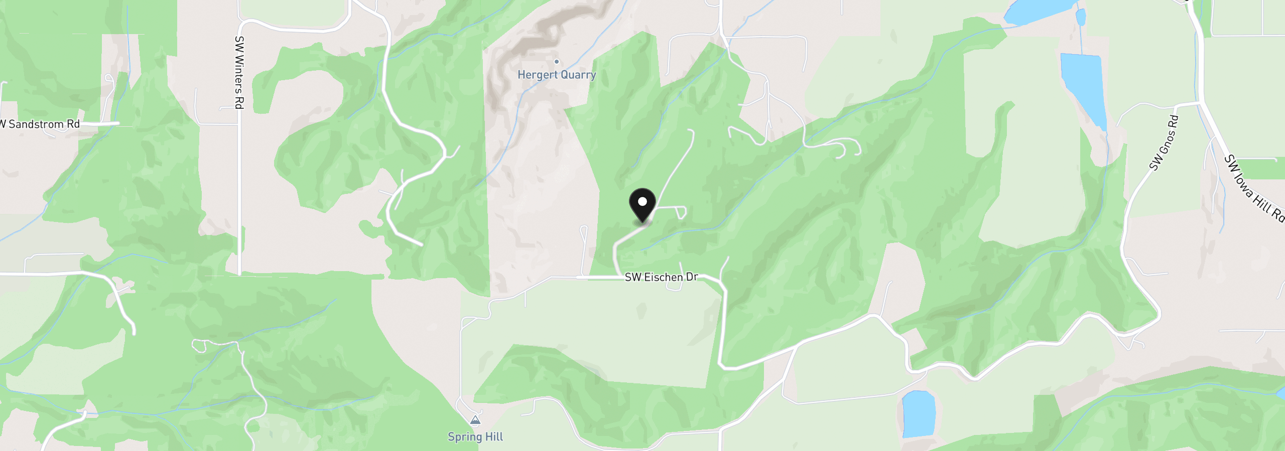 Map showing the location of SW Mountainside Dr, Cornelius, OR 97113