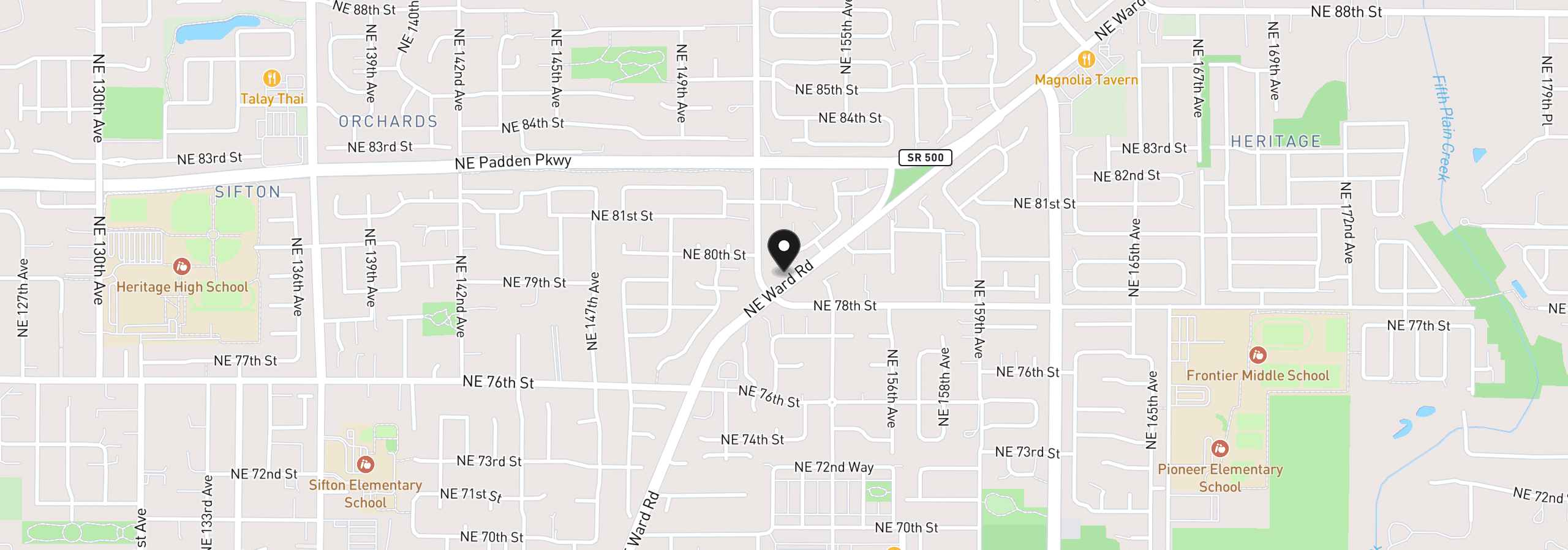 Map showing the location of 7817 NE 152nd Ave, Vancouver, Wa 98682