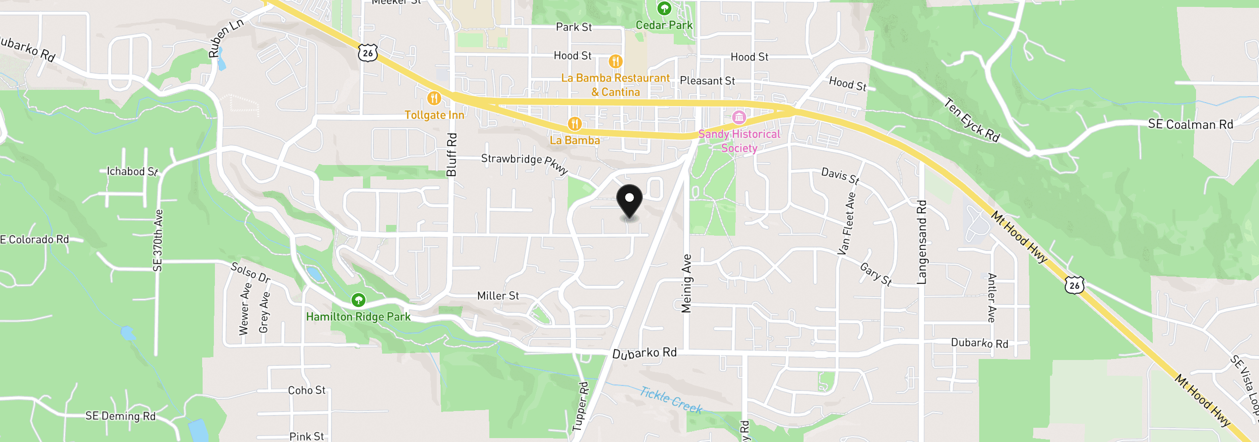 Map showing the location of 38915 Sandy Heights St, Sandy, OR 97055