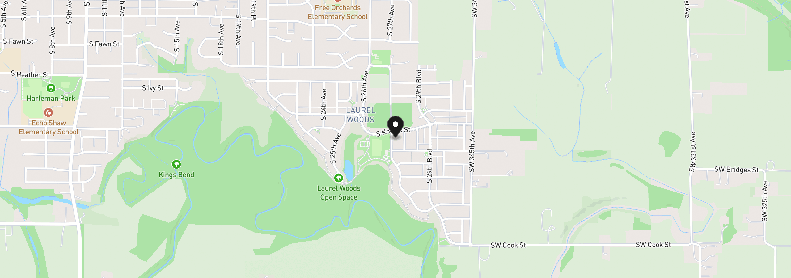 Map showing the location of 1228 S Quartz Dr, Cornelius, OR 97113