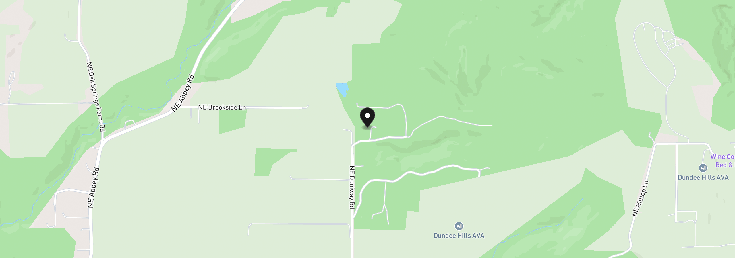Map showing the location of 6945 NE Duniway Rd, Dayton, OR 97114