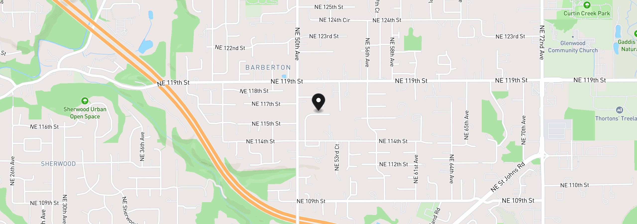 Map showing the location of 5124 NE 116th St, Vancouver, Wa 98660