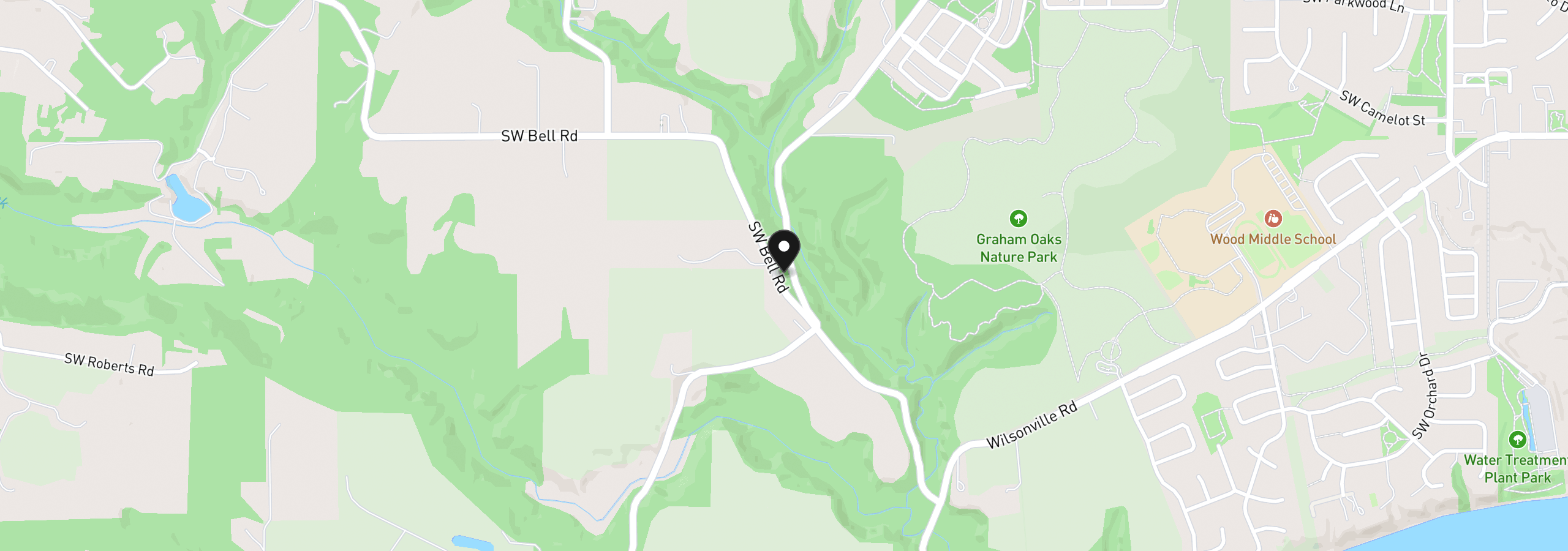Map showing the location of 12925 SW Bell Rd, Sherwood, OR 97140