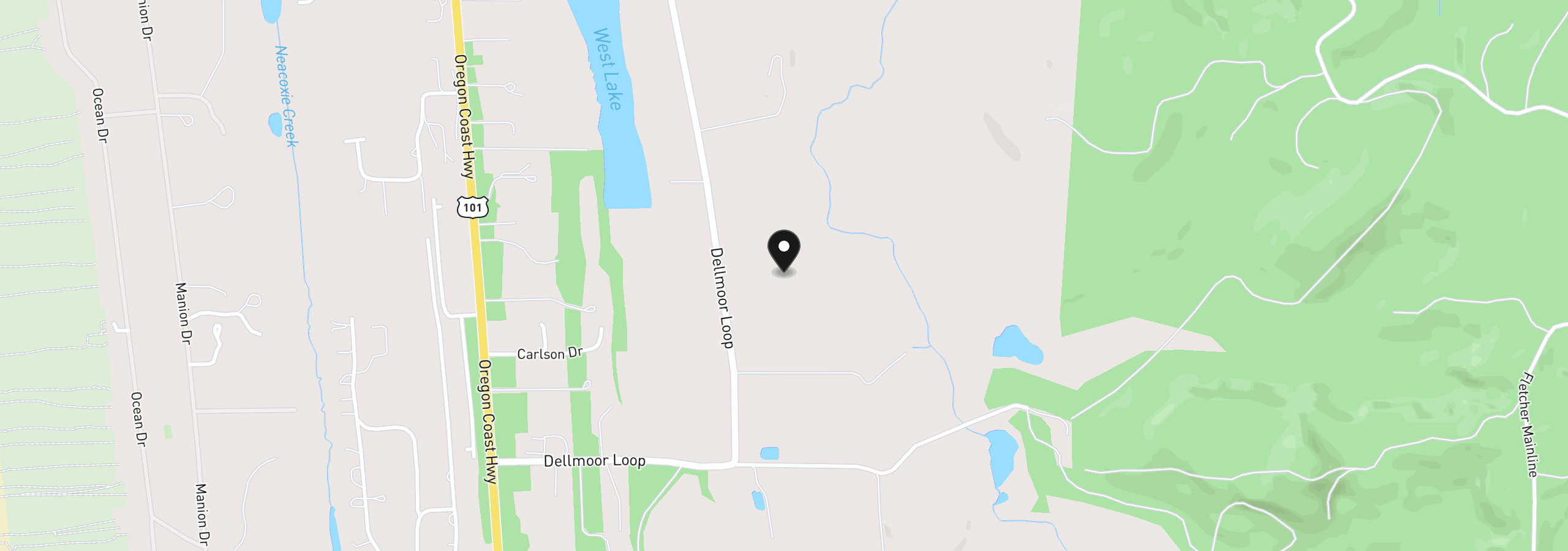 Map showing the location of Nna Dellmoor Loop, Warrenton, OR 97146