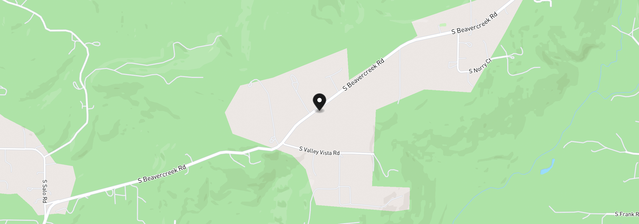 Map showing the location of 29320 S Beavercreek Rd, Mulino, OR 97042