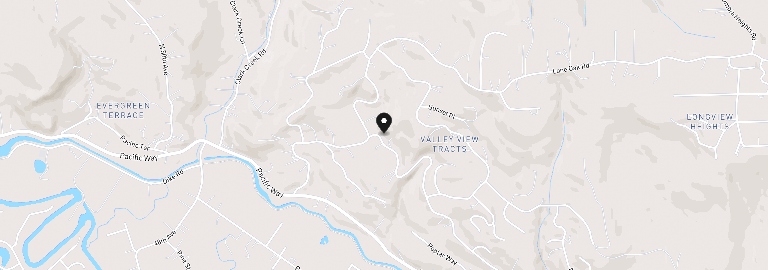 Map showing the location of 4456 Sunset Way, Longview, Wa 98632