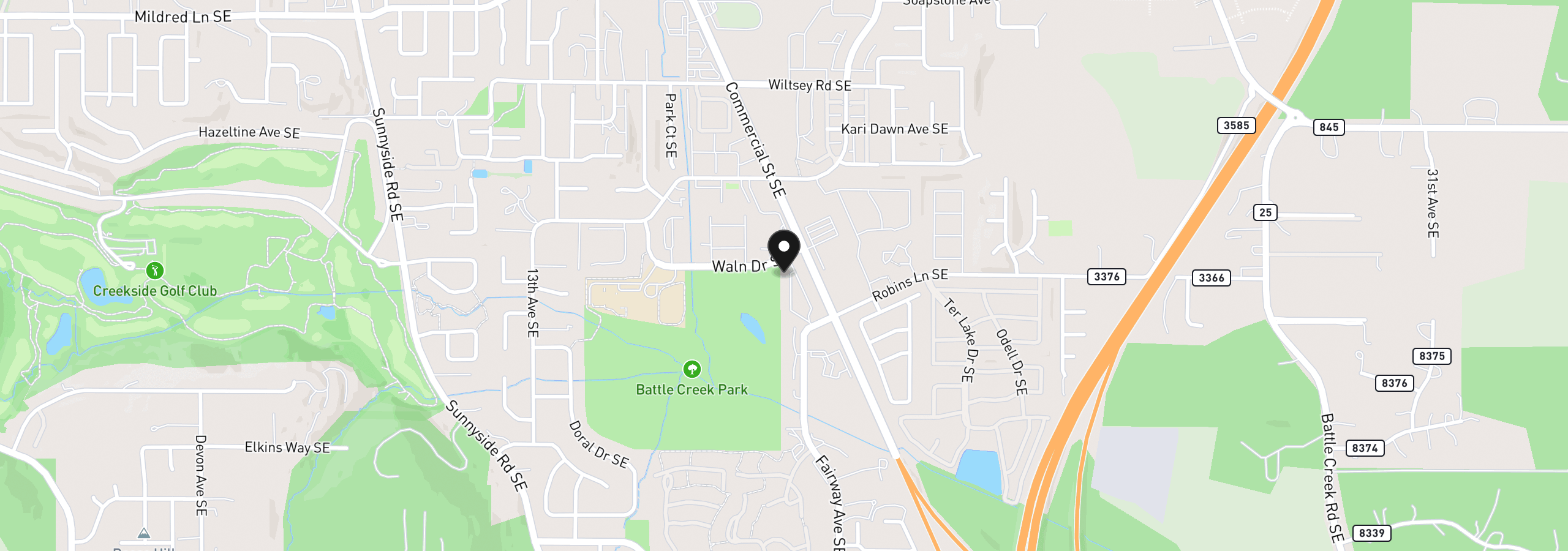 Map showing the location of 6311 Fairway Ave, Salem, OR 97306