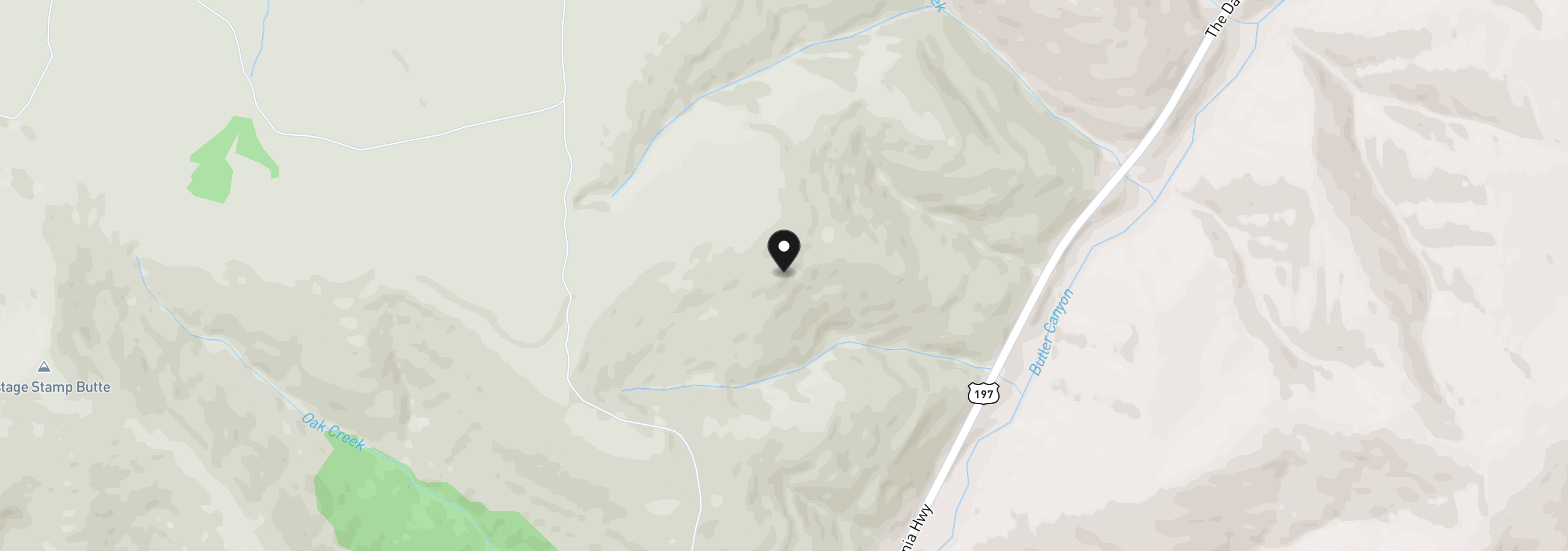 Map showing the location of J Hix Rd, Dufur, OR 97021