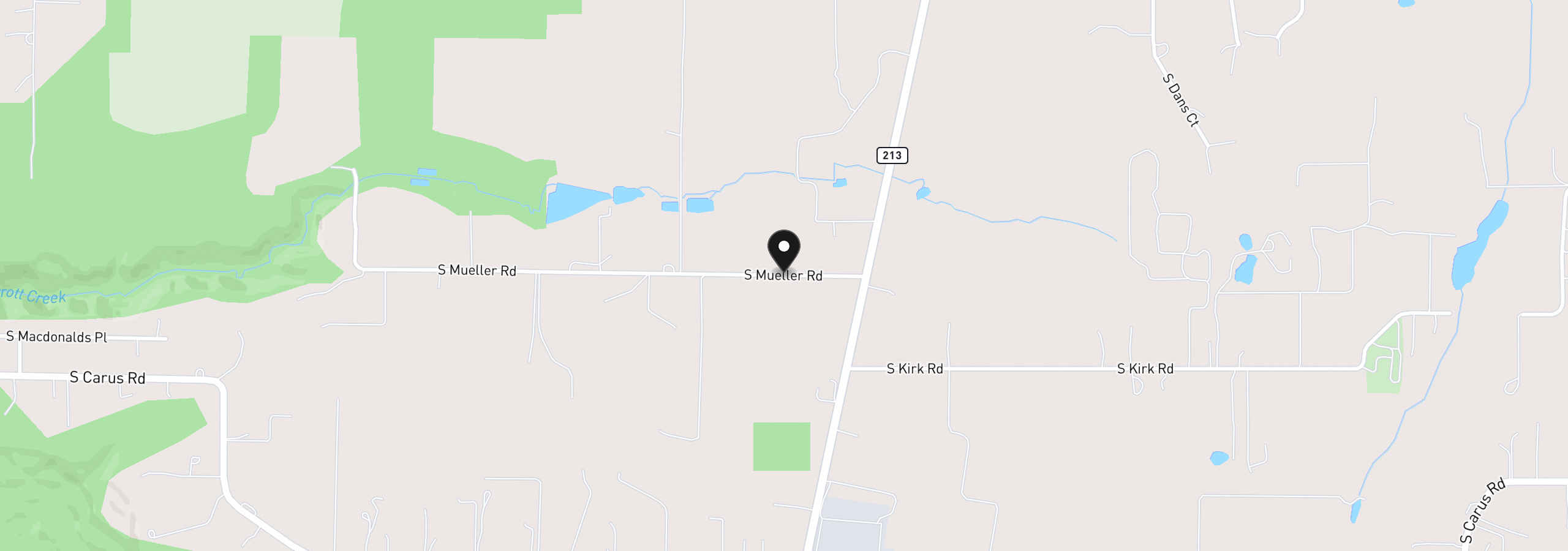 Map showing the location of S Mueller Rd, Oregon City, OR 97045