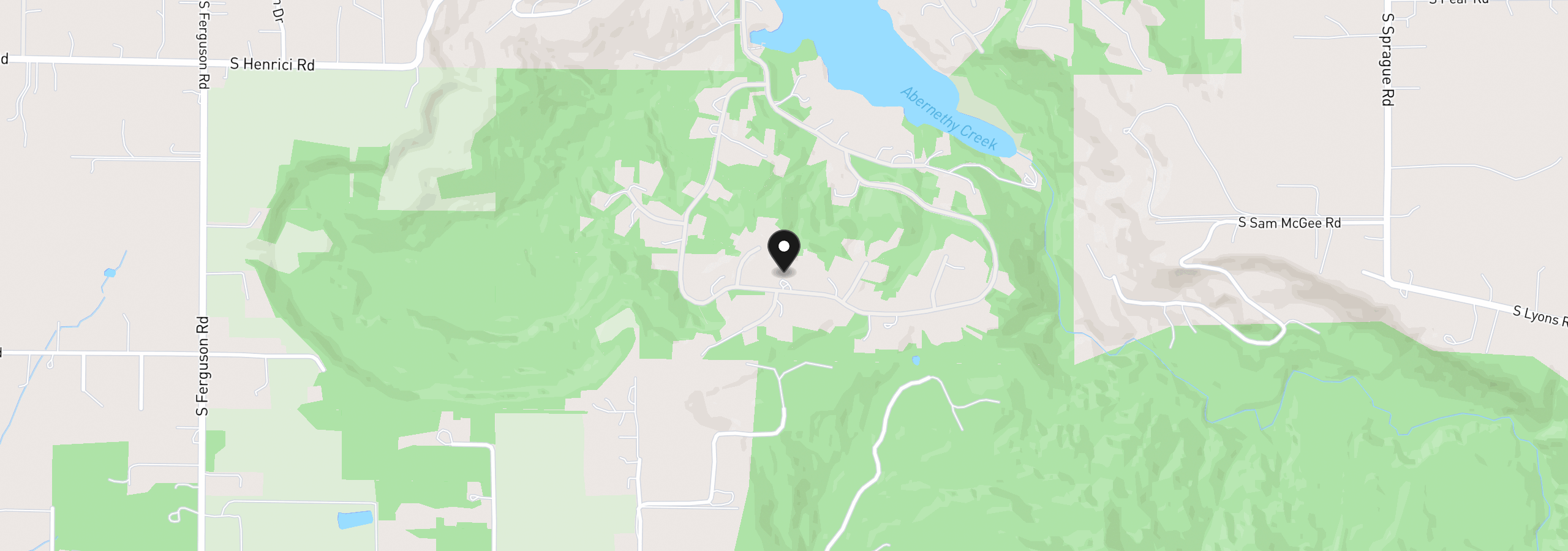 Map showing the location of 20578 S Monpano Overlook Dr, Oregon City, OR 97045