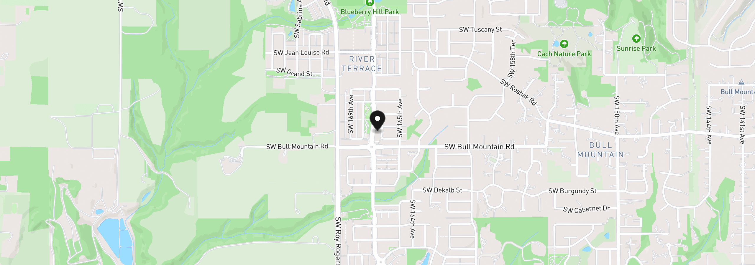 Map showing the location of 16673 SW Darwin Loop, Portland, OR 97224