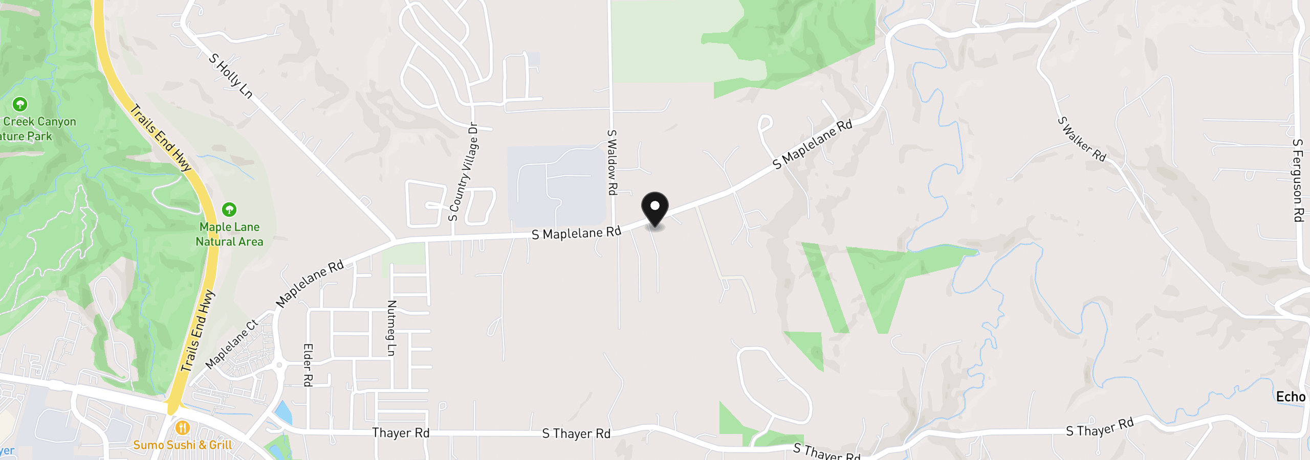 Map showing the location of 15130 S Maplelane Rd 49, Oregon City, OR 97045