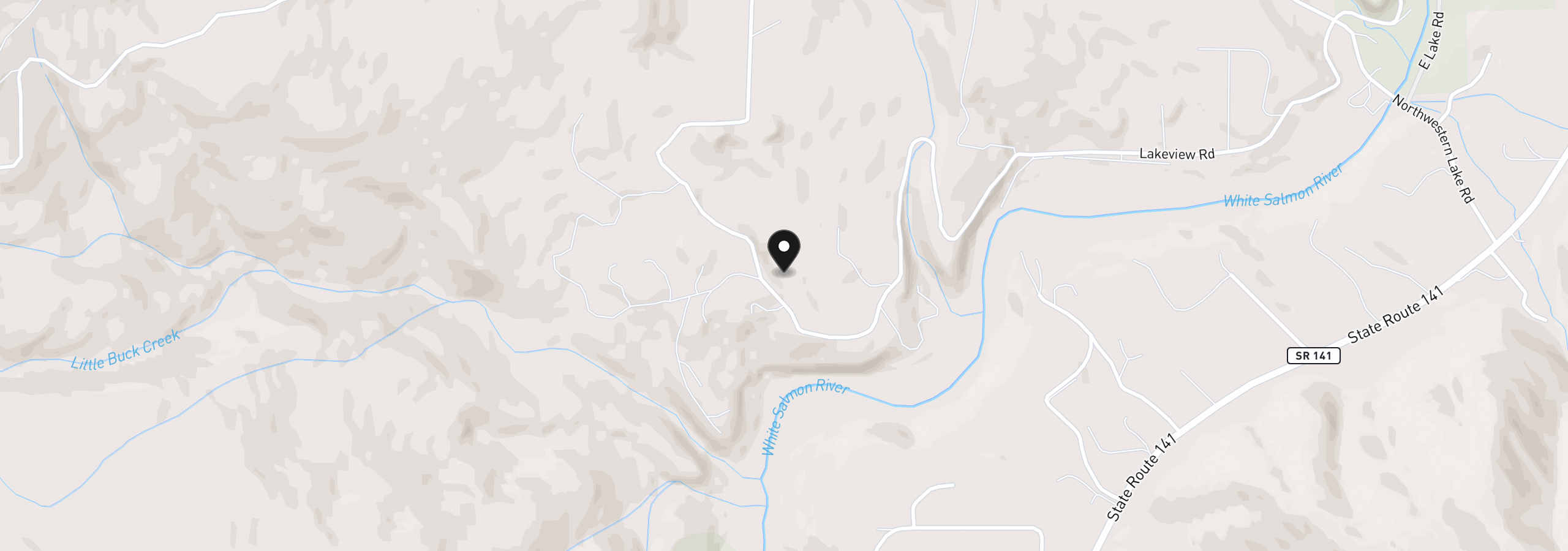 Map showing the location of 7091 Little Buck Creek Rd, White Salmon, Wa 98672