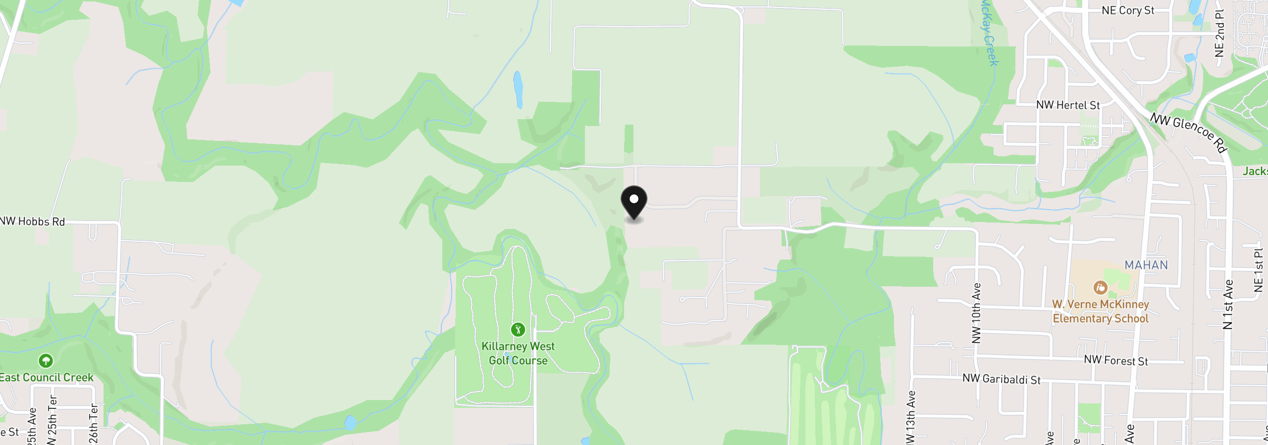 Map showing the location of 32824 NW Walteria Ln, Hillsboro, OR 97124