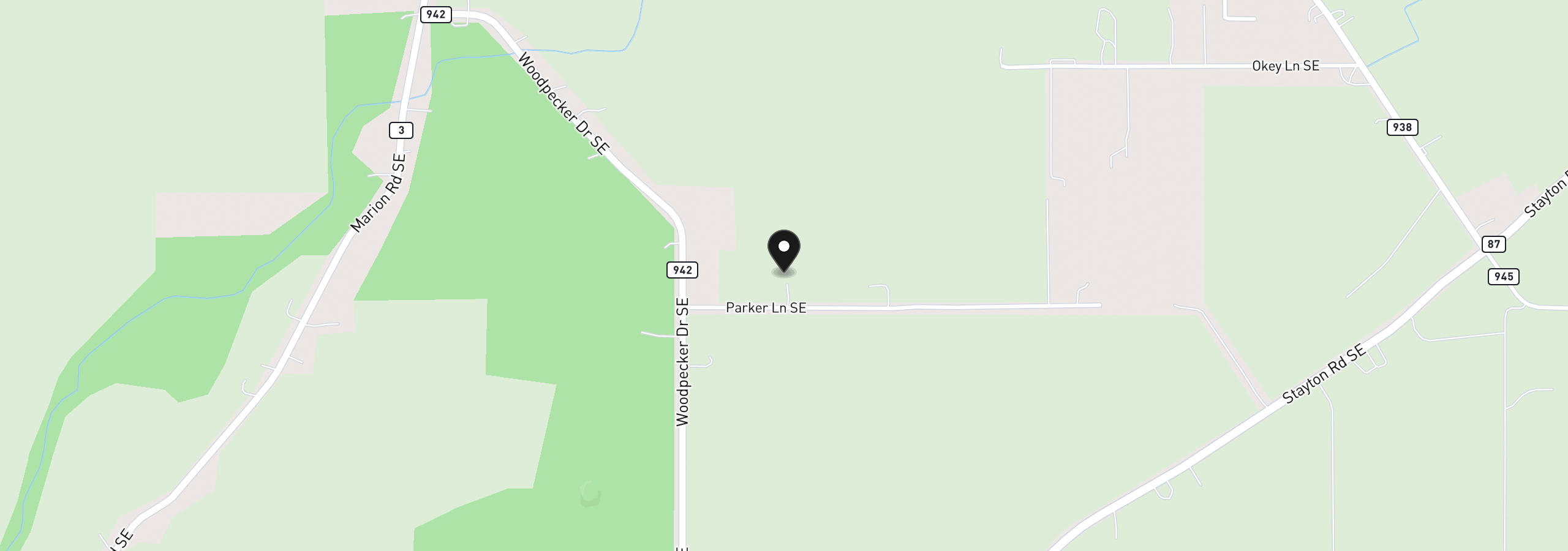 Map showing the location of 7683 Parker Ln, Turner, OR 97392