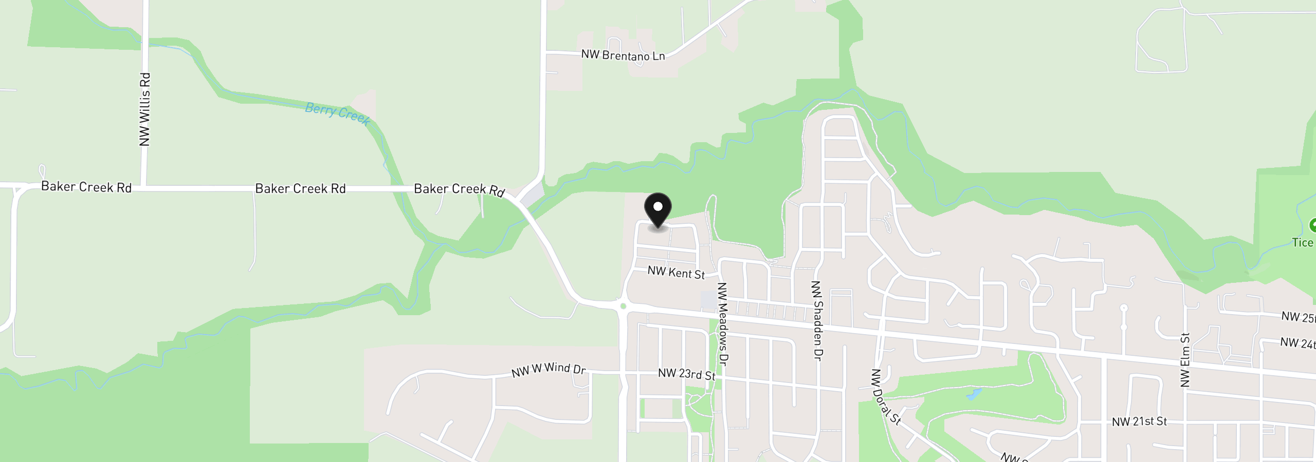 Map showing the location of 1962 NW Mercia St, McMinnville, OR 97128