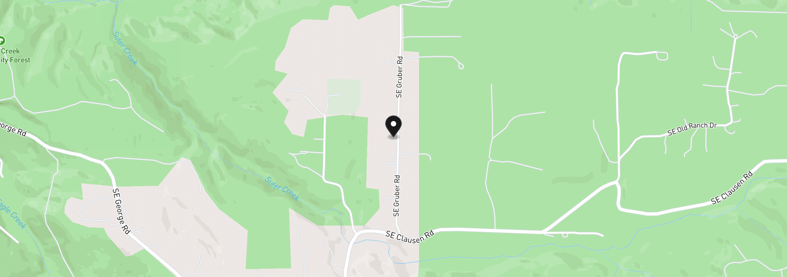 Map showing the location of 29795 SE Gruber Rd, Estacada, OR 97023