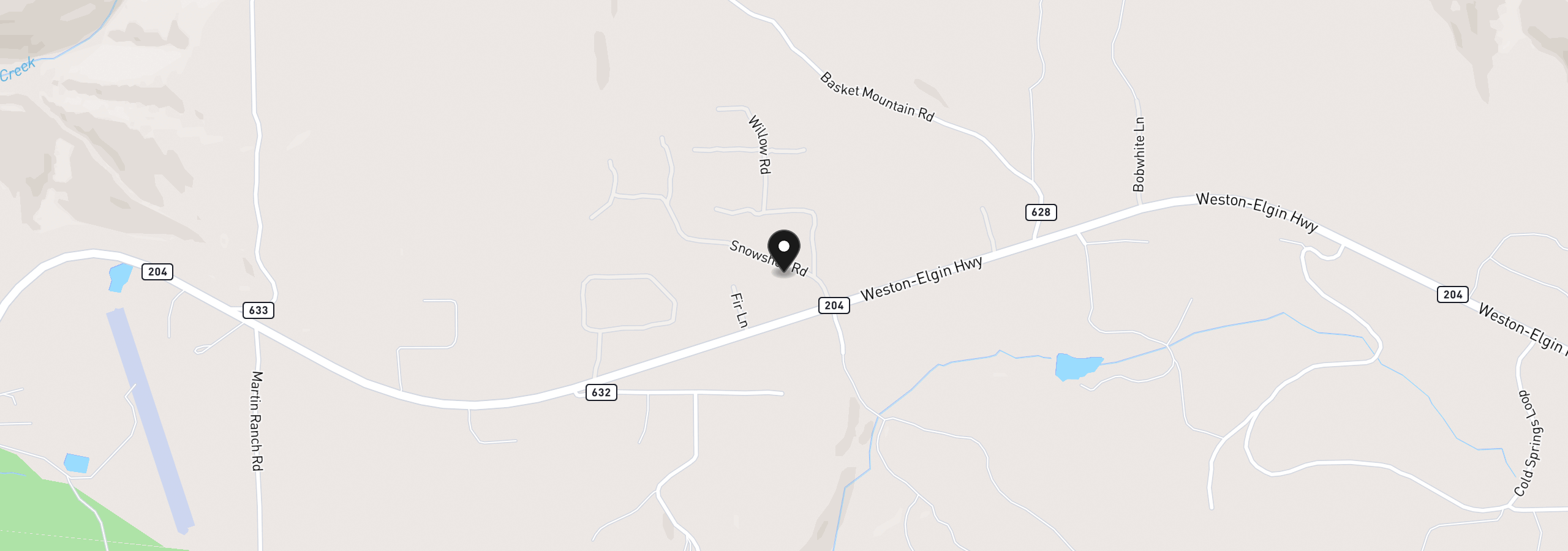 Map showing the location of 78228 Snowshoe Ln, Weston, OR 97886