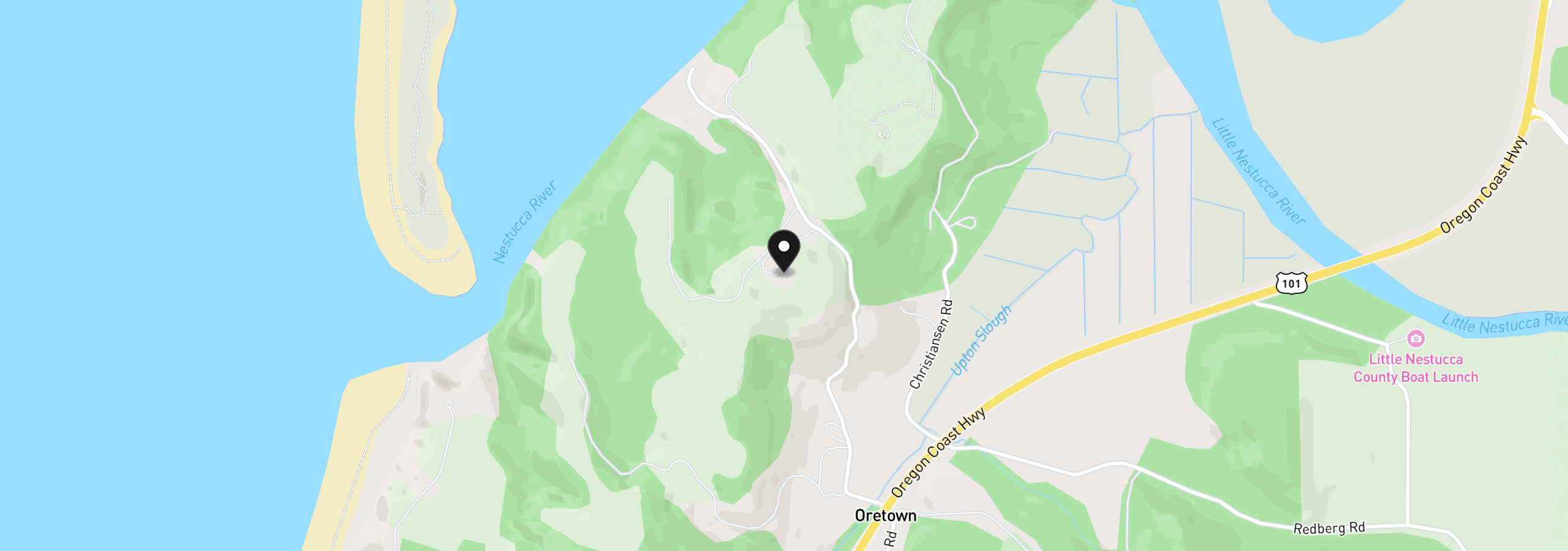 Map showing the location of 41390 Oretown Rd, Cloverdale, OR 97112