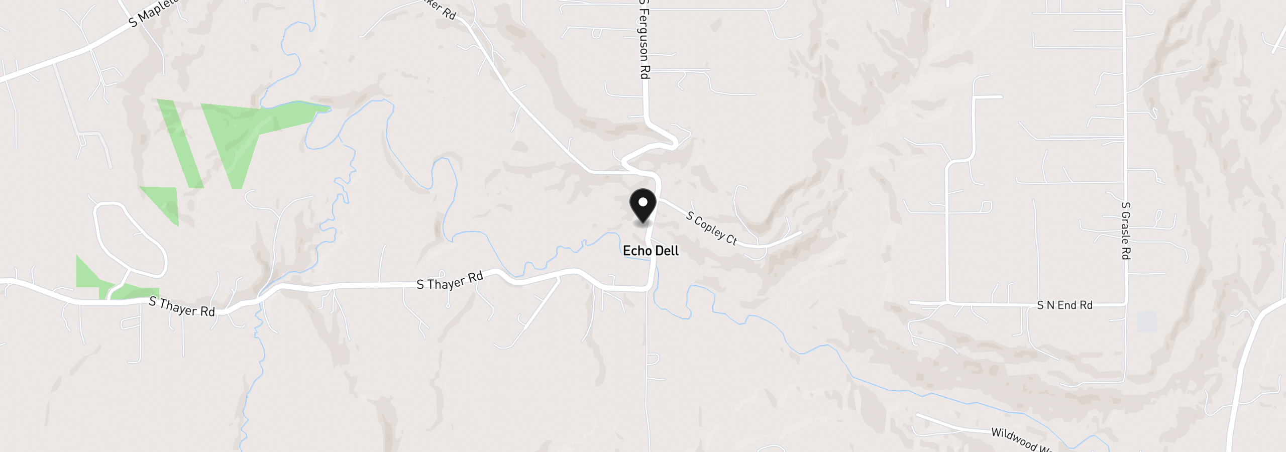 Map showing the location of 18883 S Ferguson Rd, Oregon City, OR 97045