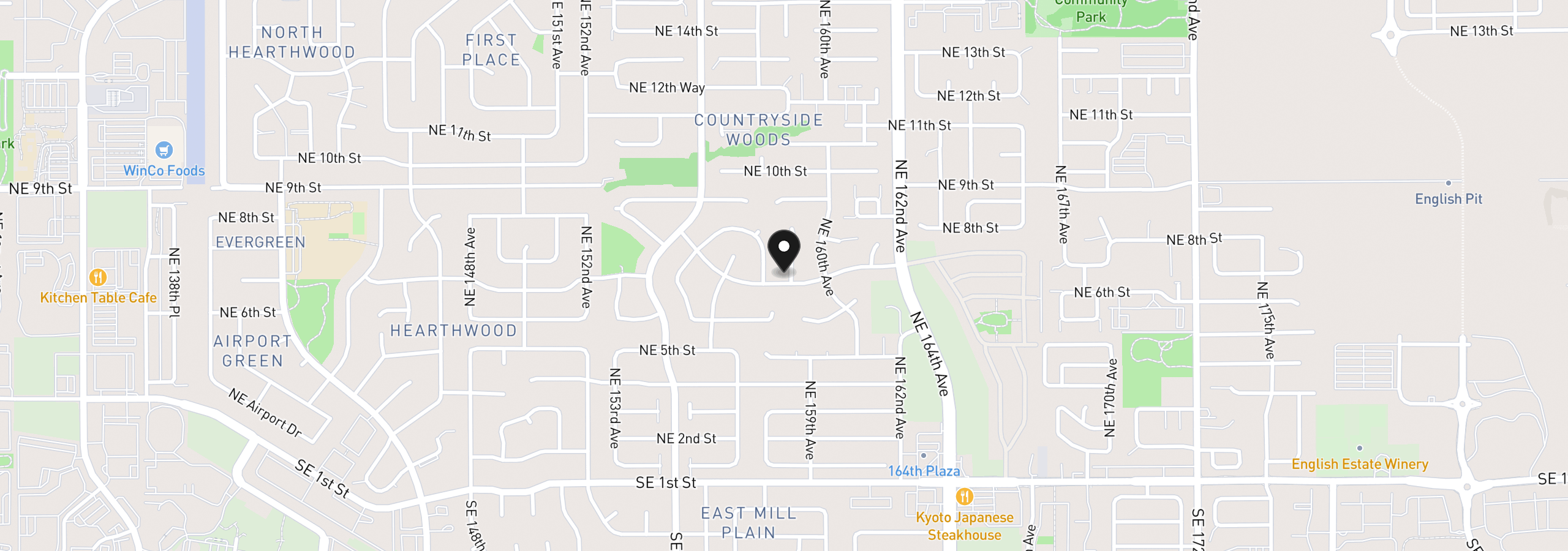 Map showing the location of 700 NE 159th Ct, Vancouver, Wa 98684