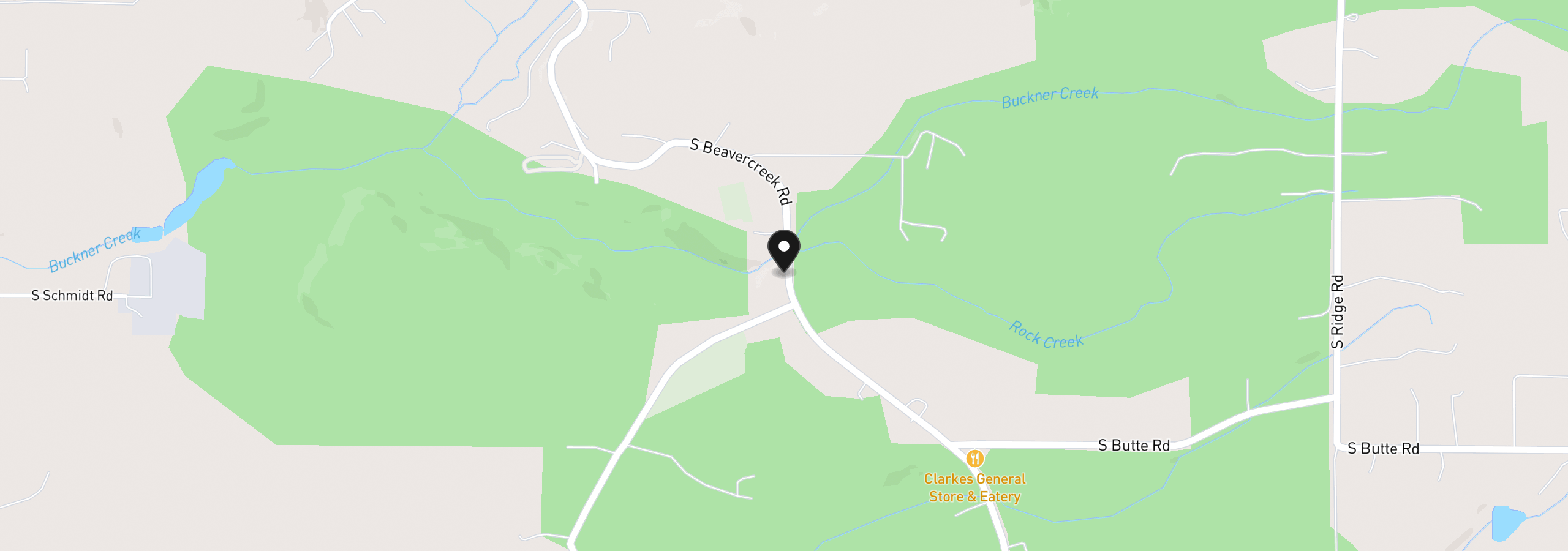 Map showing the location of 25465 S Beavercreek Rd, Beavercreek, OR 97004
