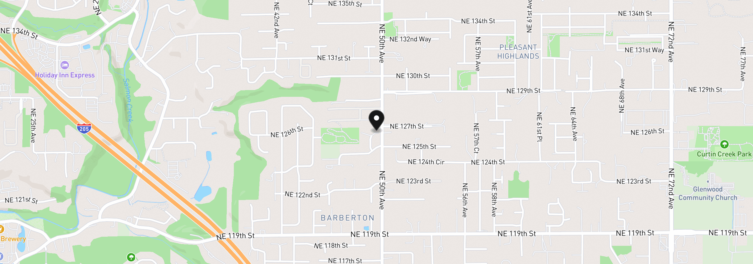 Map showing the location of 12517 NE 49th Ct, Vancouver, Wa 98686