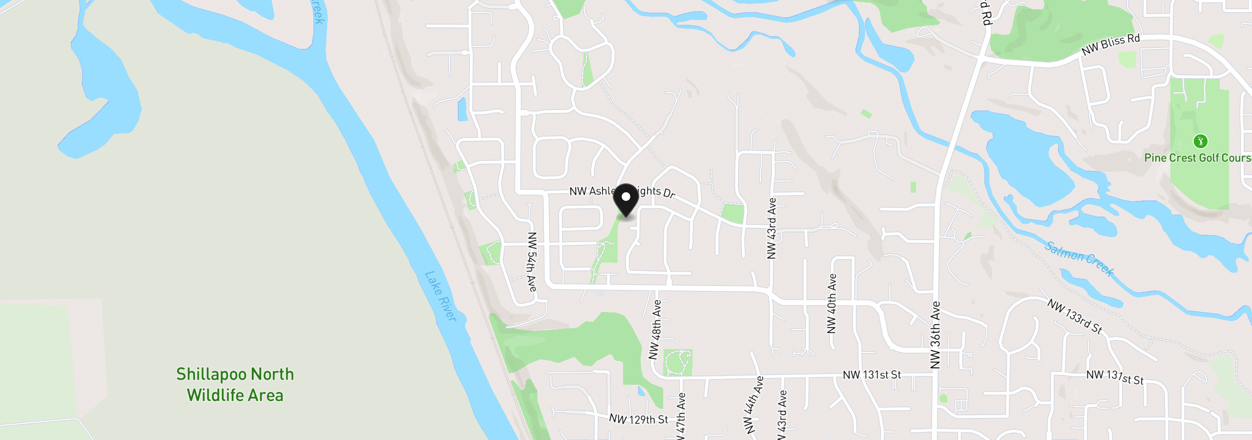 Map showing the location of 13704 NW 49th Ave, Vancouver, Wa 98685