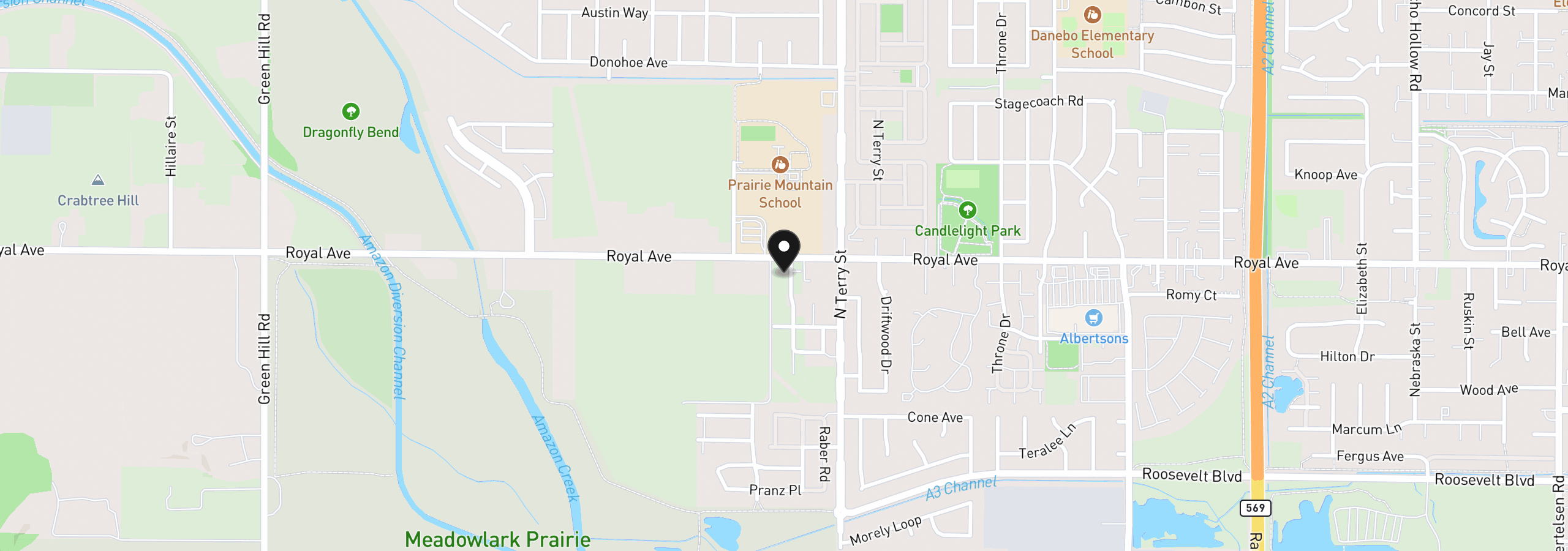 Map showing the location of 790 St Charles St, Eugene, OR 97402