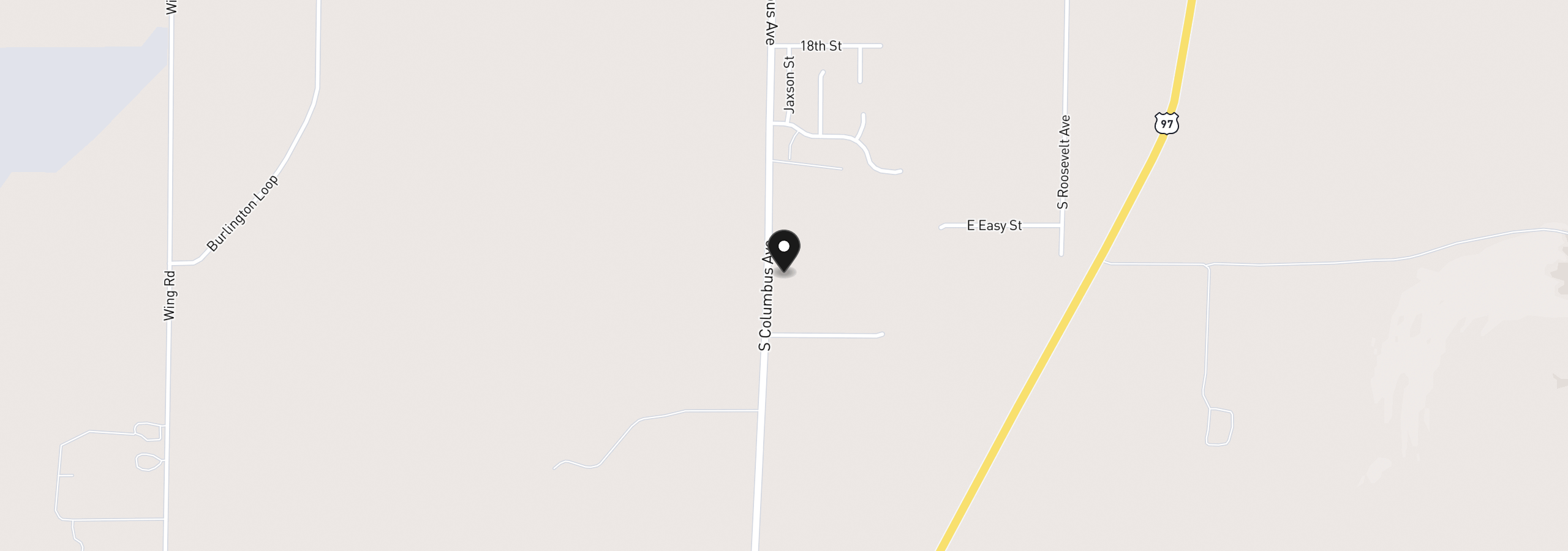 Map showing the location of 125 Pioneer Cir, Goldendale, Wa 98620