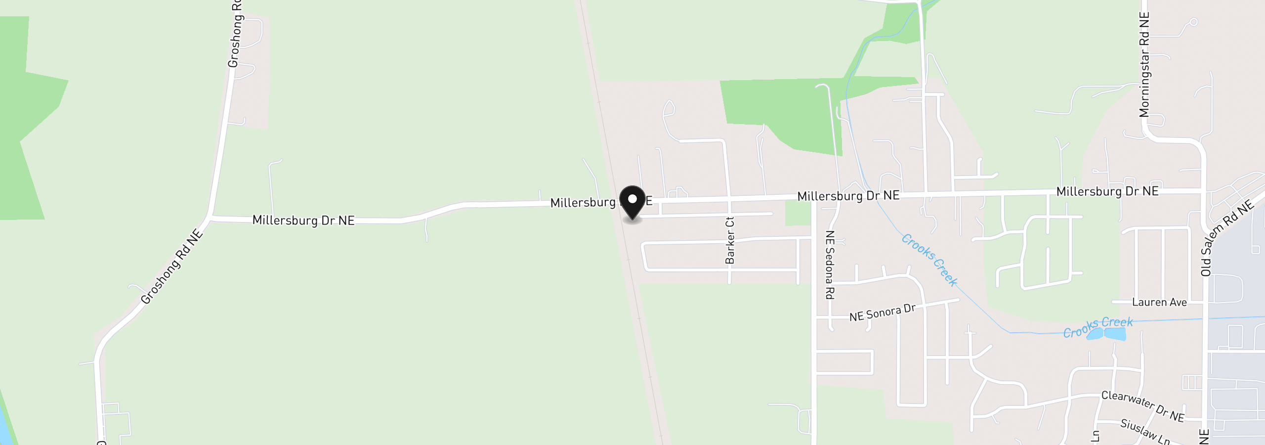 Map showing the location of 2000 NE Summit Dr, Albany, OR 97321