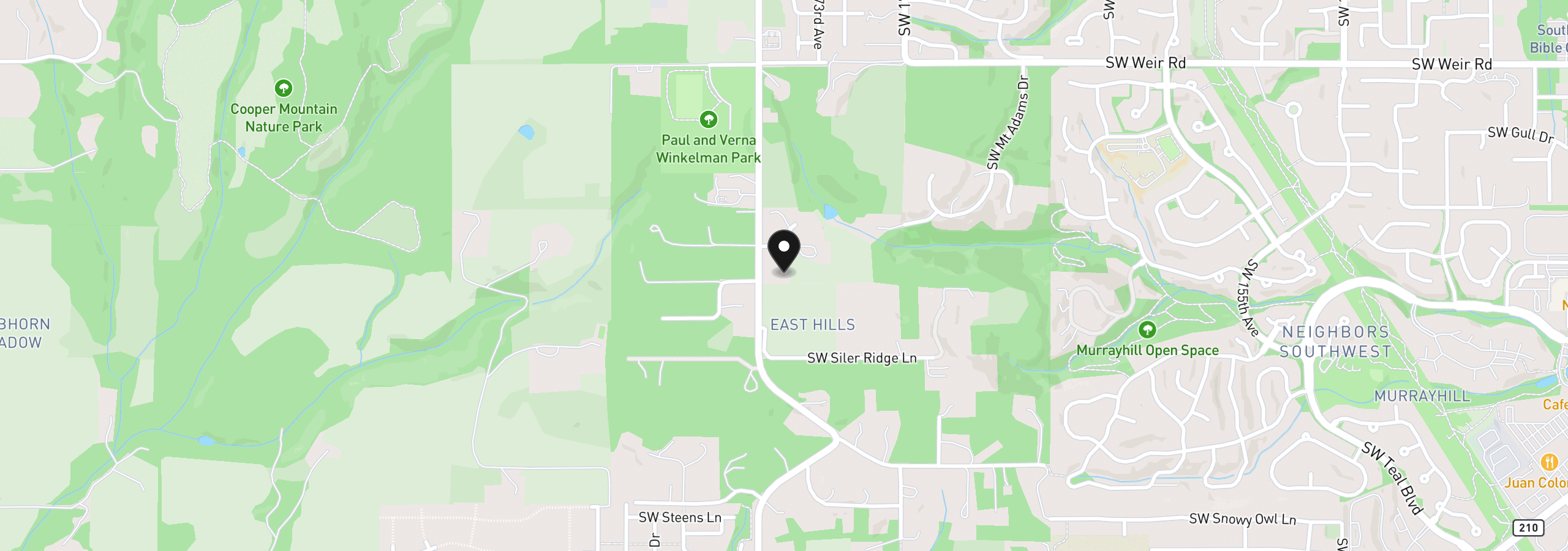 Map showing the location of 17440 SW Reusser Ct, Beaverton, OR 97007