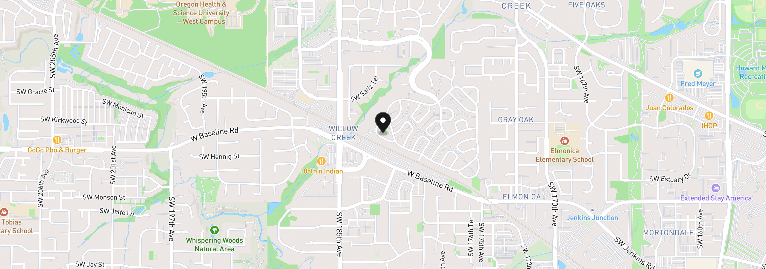 Map showing the location of 576 SW Georgetown Way 146, Beaverton, OR 97006