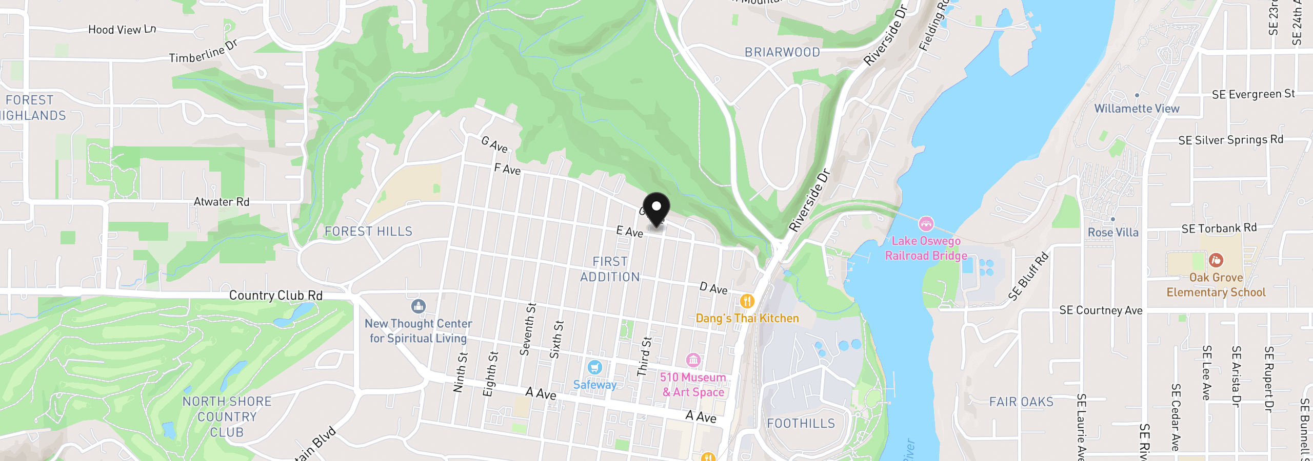 Map showing the location of 804 3rd St C1, Lake Oswego, OR 97034