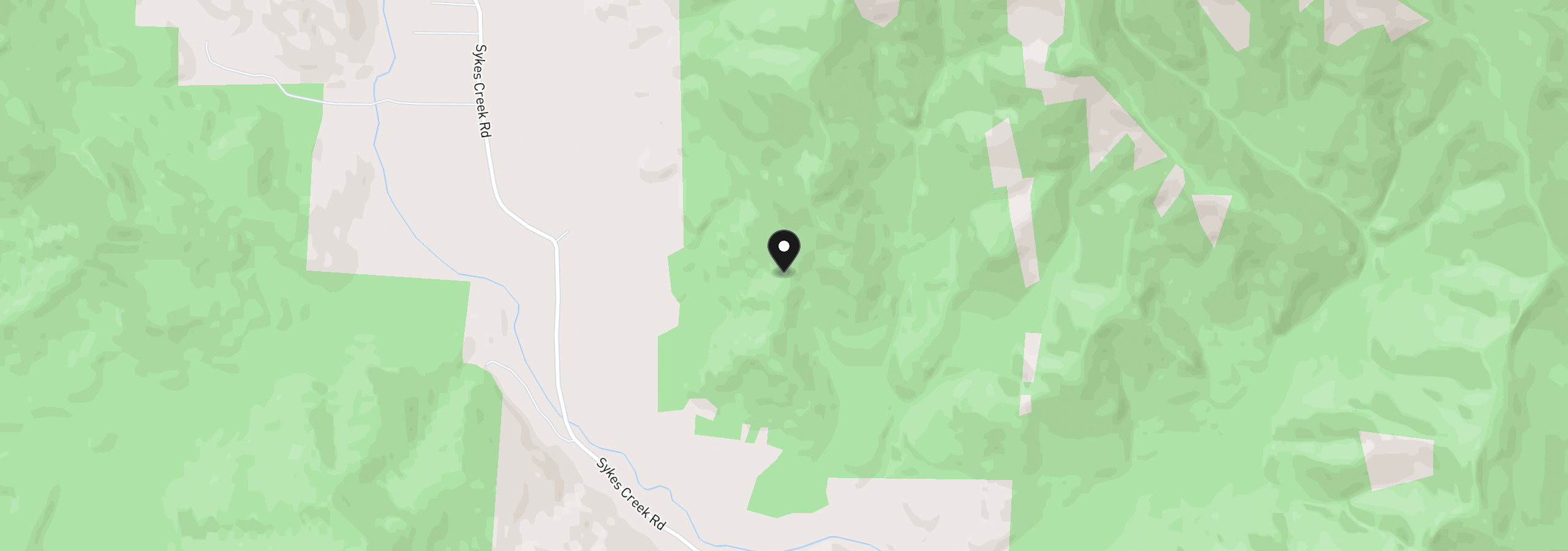 Map showing the location of Sykes Cr Rd, Rogue River, OR 97537