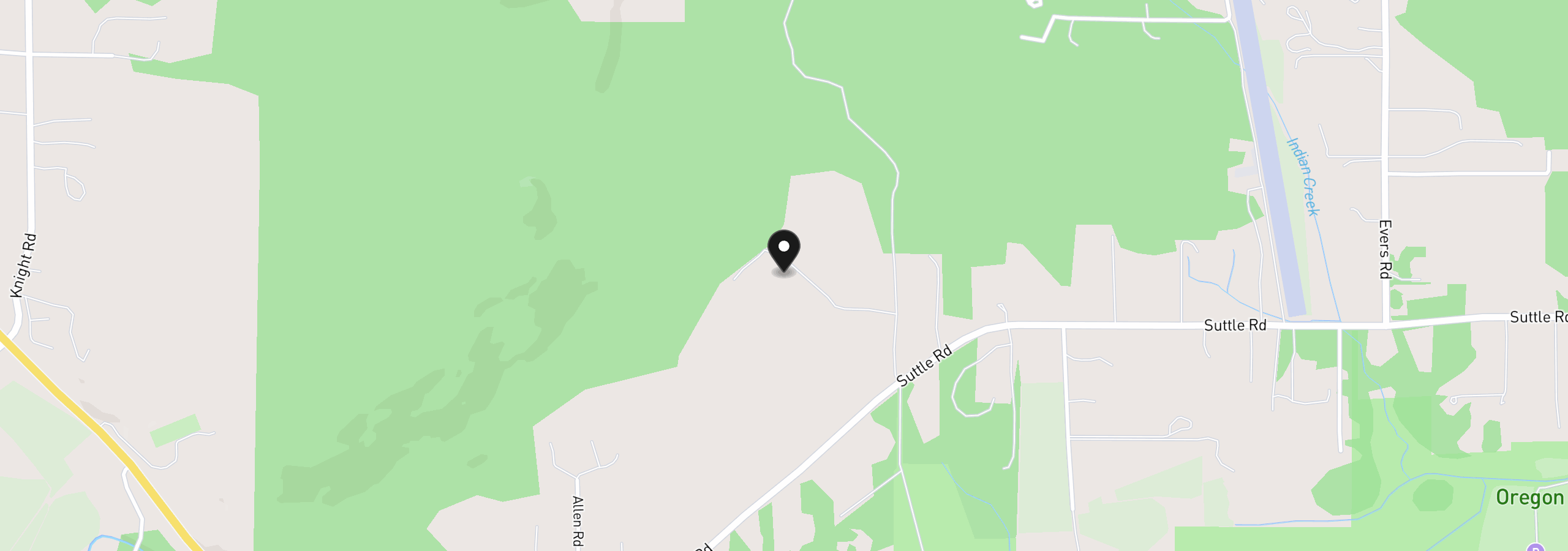 Map showing the location of 23681 Suttle Rd, Veneta, OR 97487