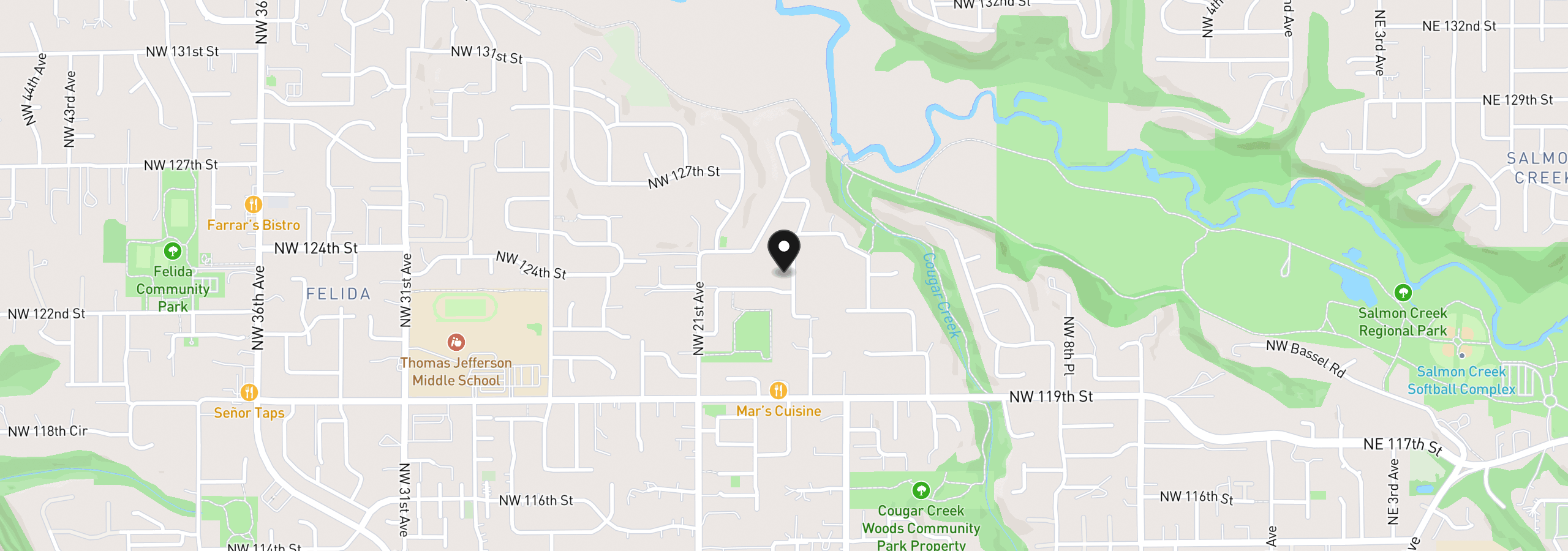 Map showing the location of 12310 NW 17th Ave Lot 29, Vancouver, Wa 98685