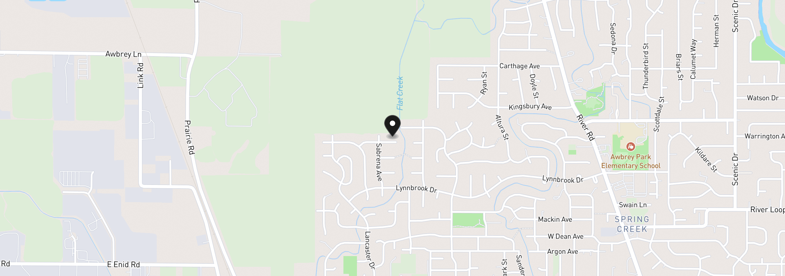 Map showing the location of 529 Sweetwater Ln, Eugene, OR 97404