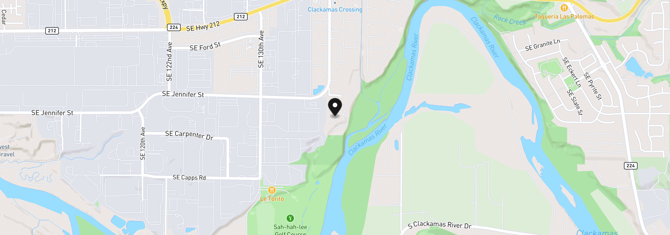 Map showing the location of 16352 SE 135th Ave 2, Clackamas, OR 97015