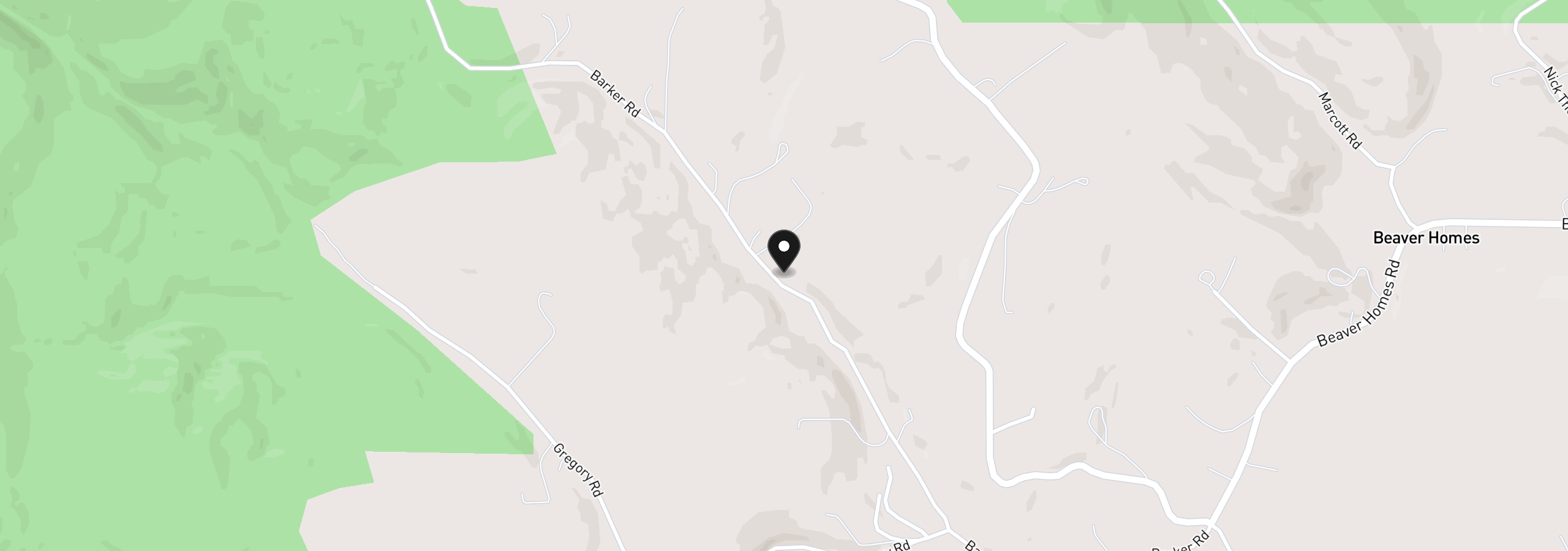 Map showing the location of Barker, Goble, OR 97048