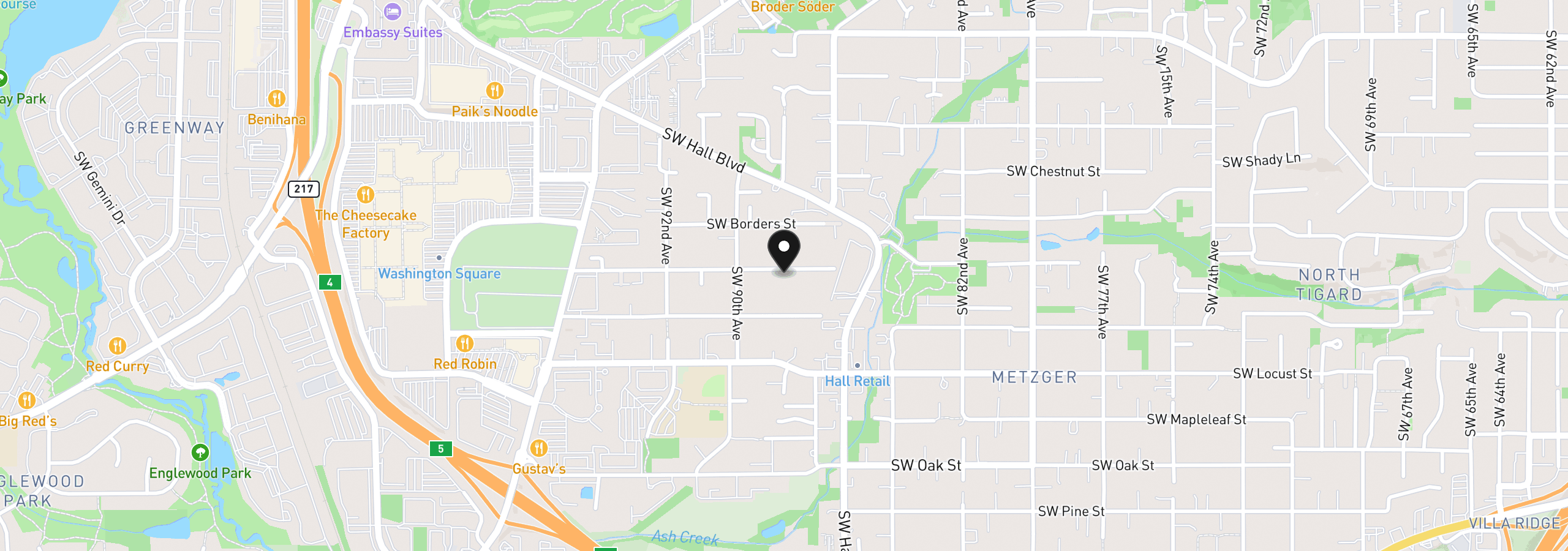 Map showing the location of 8850 SW Lehman St, Portland, OR 97223