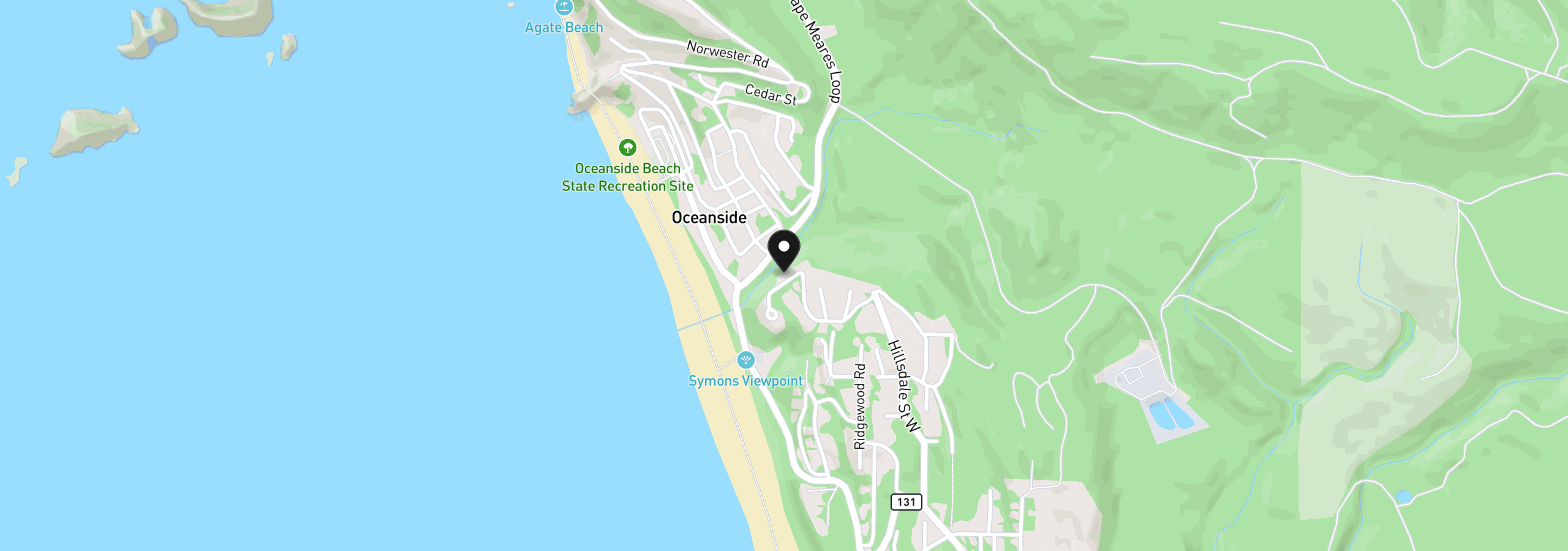 Map showing the location of Castle Dr Tl16500, Oceanside, OR 97134